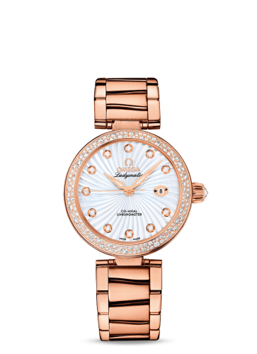 Omega LadyMatic Co-Axial 34 Red Gold / Diamond / MOP / Bracelet